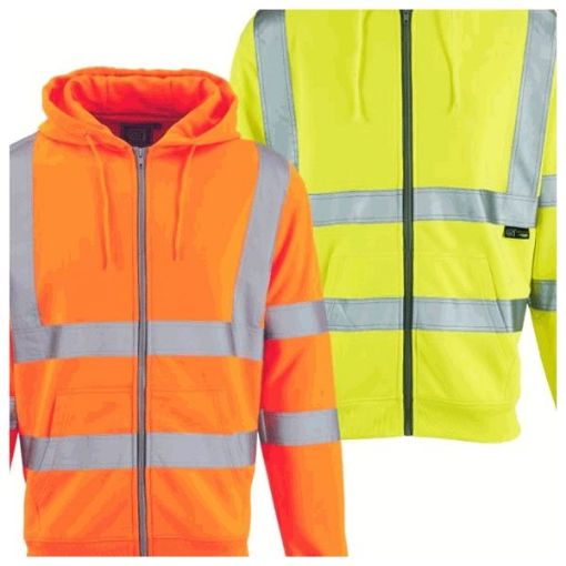 Picture of Hi Vis Zipped Hoodie Large - Orange