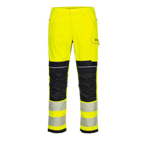 Picture of PORTWEST FR406 - PW3 FR Hi-Vis Work Trousers - Yellow/Black