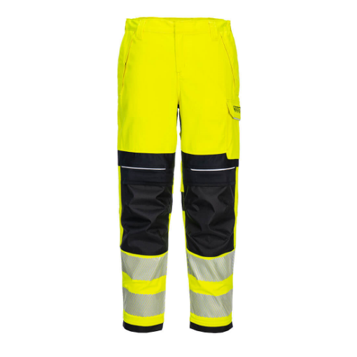 Picture of FR409 - PW3 FR Hi-Vis Women's Work Trousers (Yellow/Black)