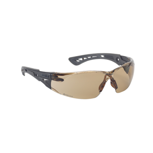 Bolle RUSH+ Platinum & Anti-Fog Bronze Lens Safety Glasses - RUSHPTWI