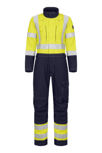 Flame-Retardant-yellow-and-blue-Safety-coverall-for-woman