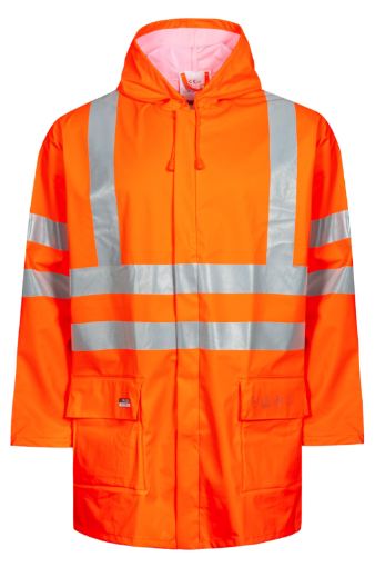 Flame-Retardant-Hi-Vis-Rain-Jacket-Orange