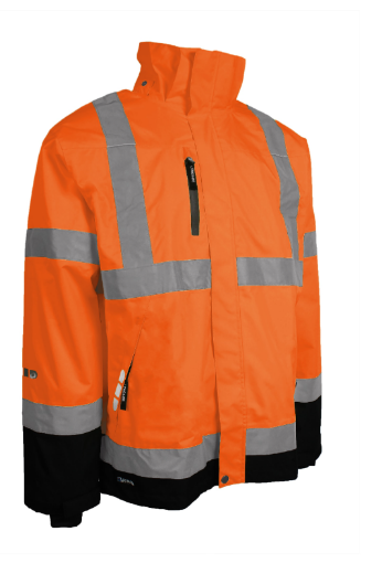 Breathable-Hi-Vis-Rain-Jacket-Orange-and-Navy