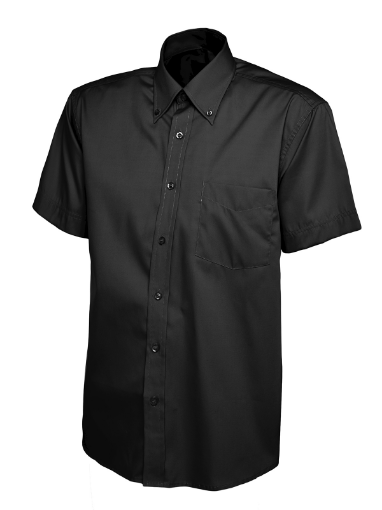 Uneek-Mens-Pinpoint-Oxford-Half-Sleeve-Shirt 