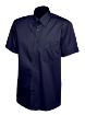 Uneek-Mens-Pinpoint-Oxford-Half-Sleeve-Shirt 